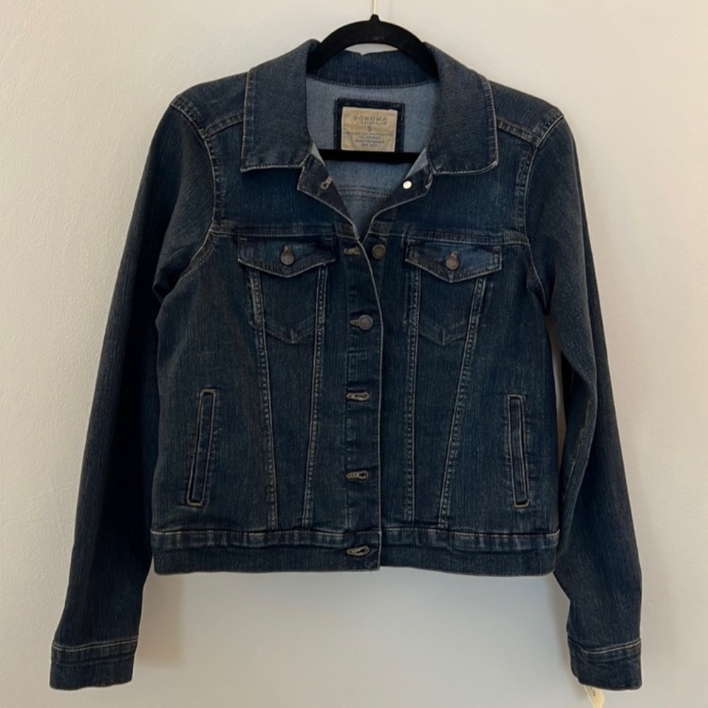 Brand New!dark wash denim jacket